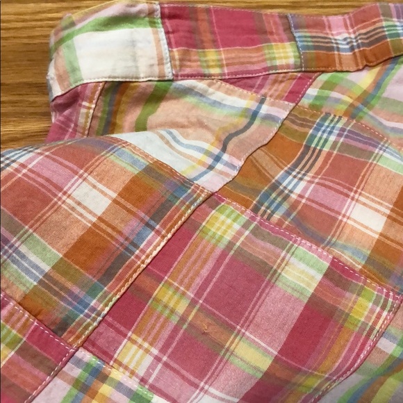 Cape Madras Wrap Skirt Size Small Orange Pink - Picture 9 of 11